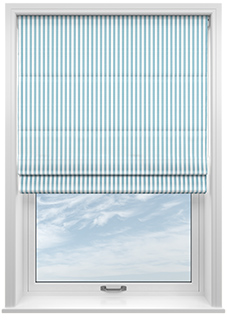 Lace Stripes, Electric Blue - Twist&Fit Roman Blind